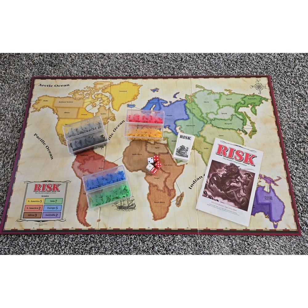 Vintage RISK The World Conquest‎ Board Game 1993 Parker Brothers - COMPLETE
